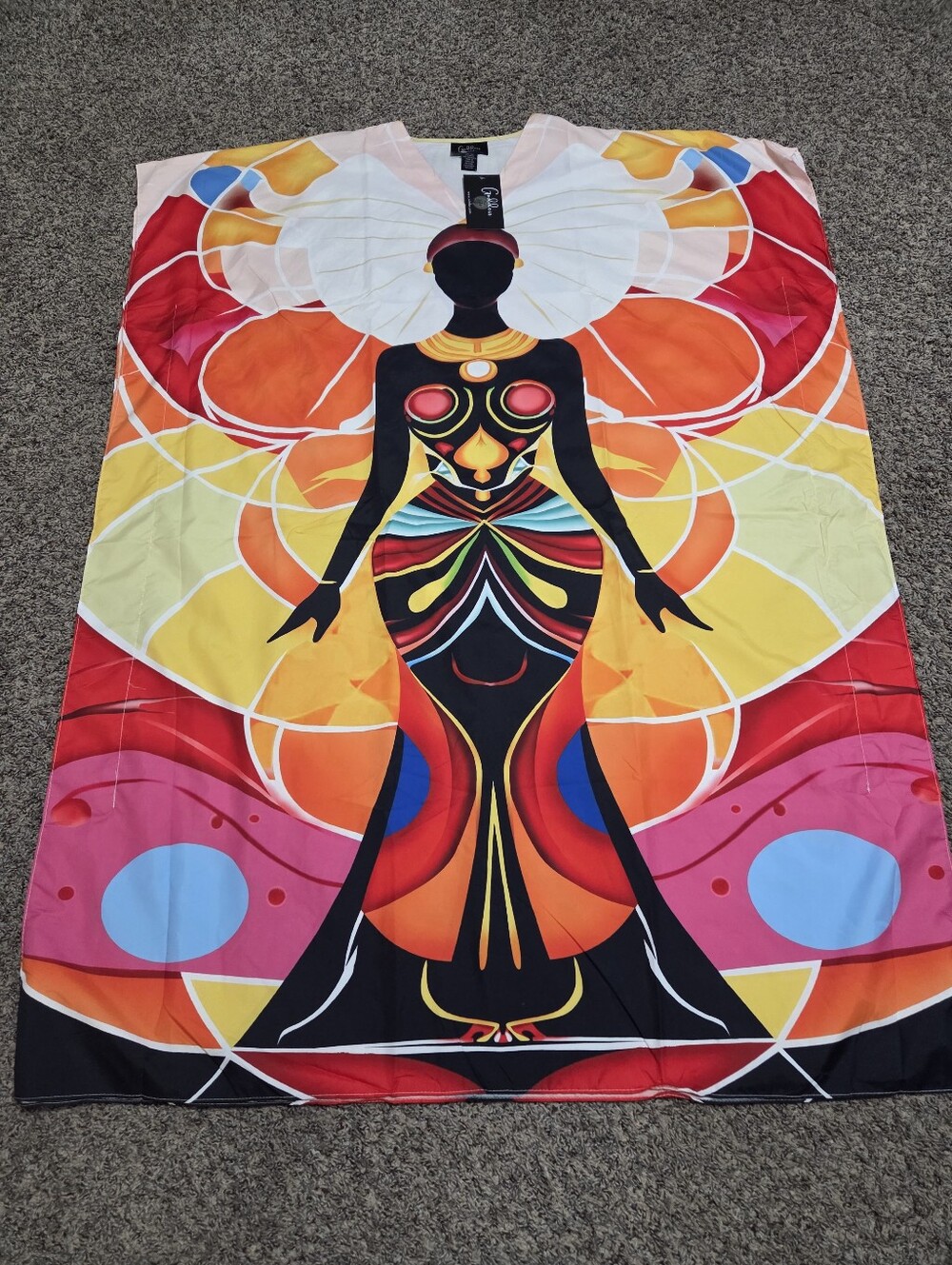 Goddess Rainbow Graphic Goddess Silhouette Swim Coverup
